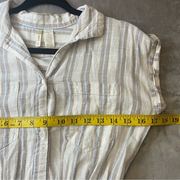 Japna Blue and White Striped Mini Dress - Picture 4 of 8